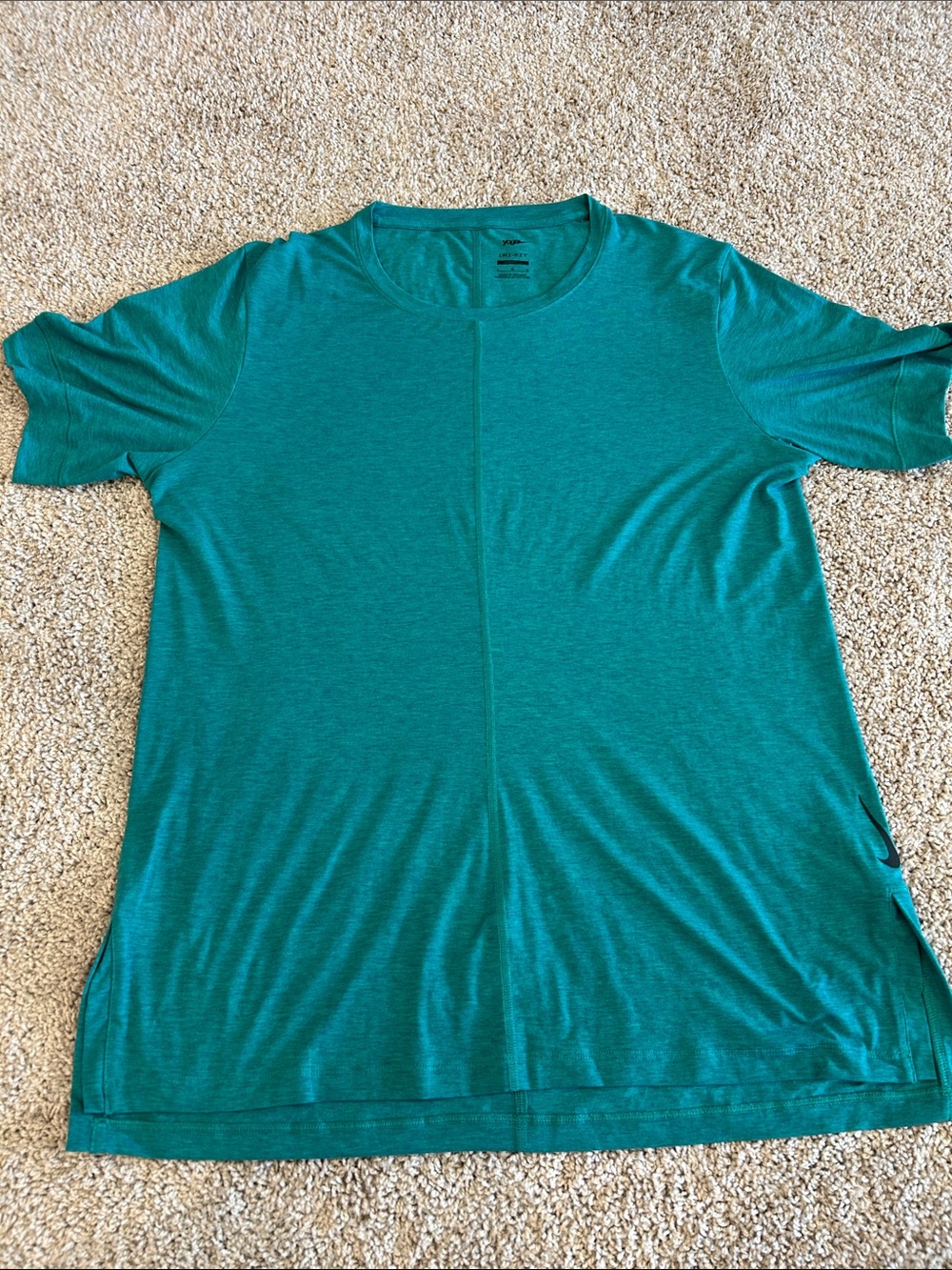 Nike Men's Teal Short Sleeve Crew Performance Tee